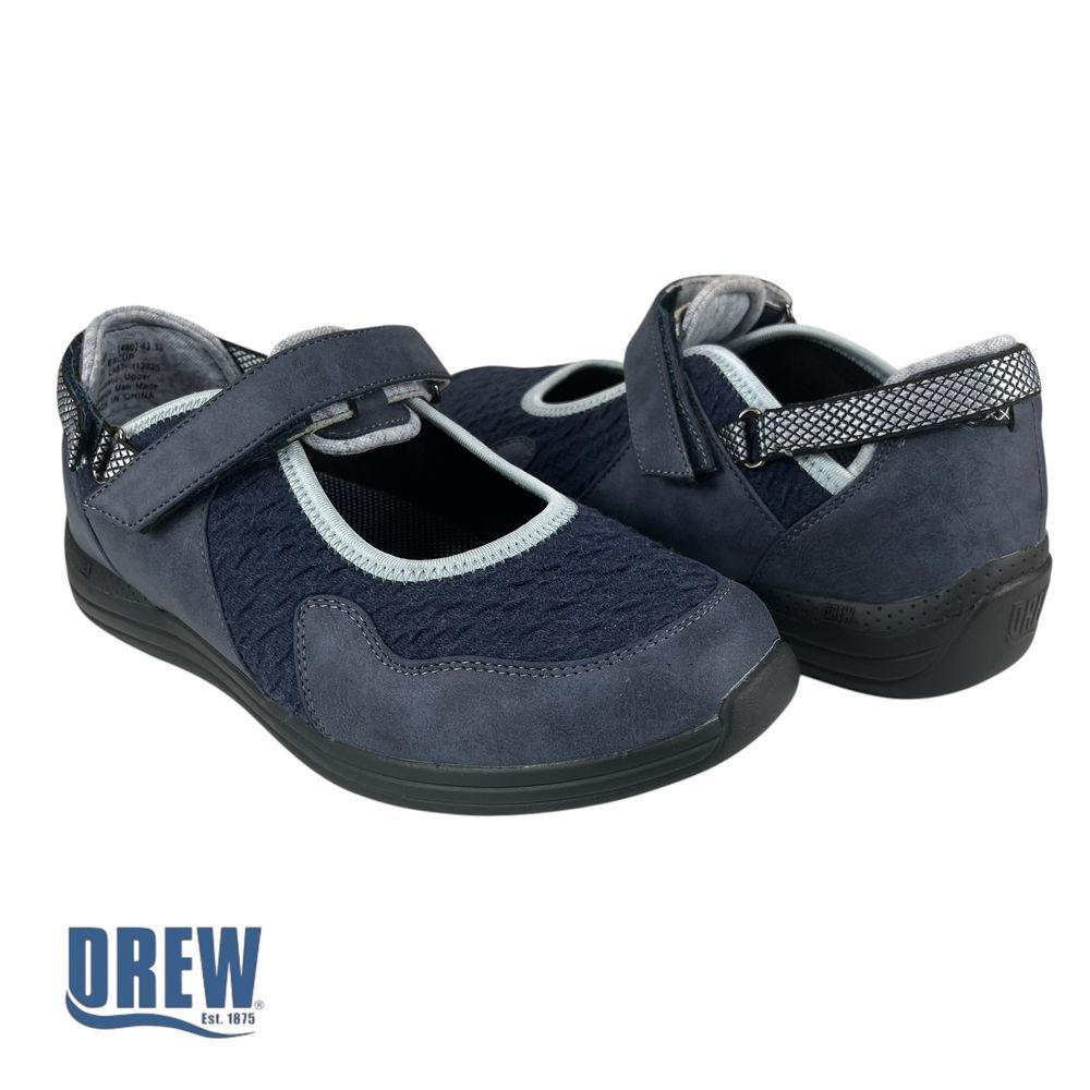 Drew Women 9WW Blue Buttercup Mary Jane Flat‎ Shoes